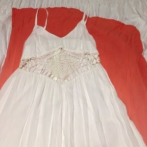 White and Pink maxi dress.